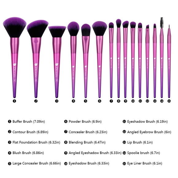 Makeup Brush Set,  15 Pieces Professional - Picture 5 of 5